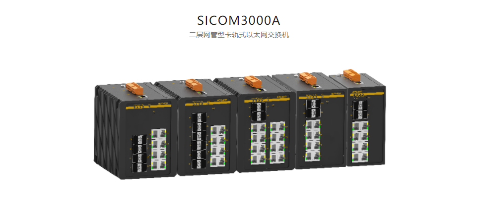  卡軌式網管型以太網交換機SICOM3000A 二層網管型卡軌式以太網交換機