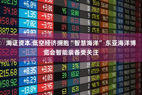 海证资本 低空经济拥抱“智慧海洋” 东亚海洋博览会智能装备受关注